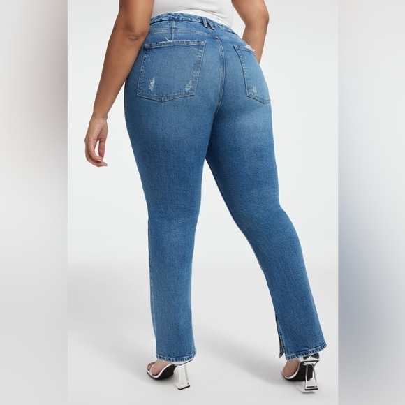 Good American Blue Straight Jeans 22 - Picture 3 of 16
